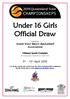 Under 16 Girls Official Draw